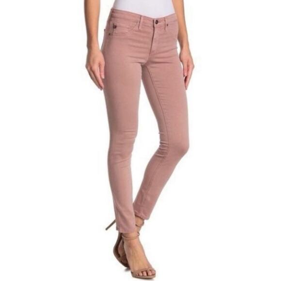 AG Adriano Goldschmied Y2K The Stilt Cigarette Leg Pants Blush Pink Size 26 - Picture 4 of 14